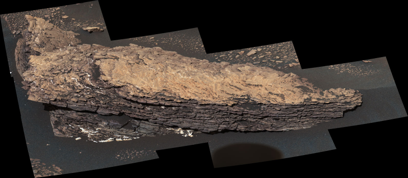 The boulder-sized “Strathdon,” as imaged by Curiosity’s Mastcam.